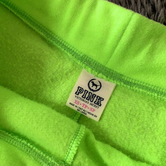 VS PINK NEON GREEN SWEAT SET WOMENS - Picture 7 of 13